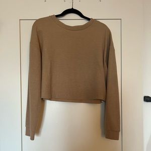 Zara Cropped Beige Longsleeve
